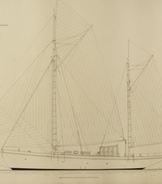 Sir Harold Dudley Clayton: Naval architect and boat builder’s plans for Zinita, 1909