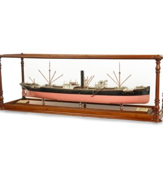 A cased shipyard model of S.S. Burbridge/S.S. Burcombe, 1912