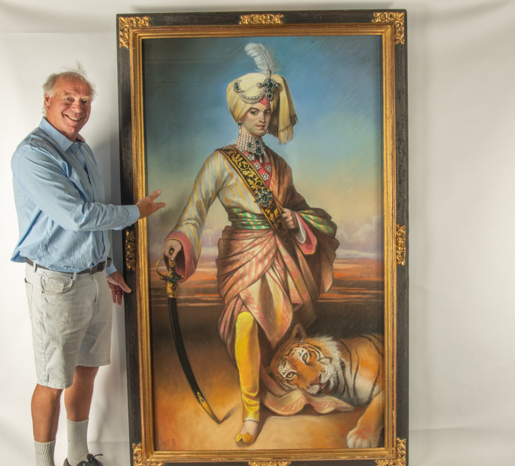 A Painting of Maharaja Duleep Singh with Charles Wallrock