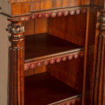 A late William IV rosewood breakfront open bookcase, by Gillows close up