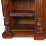 A late William IV rosewood breakfront open bookcase, by Gillows detail