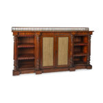 A late William IV rosewood breakfront open bookcase, by Gillows main