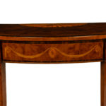 An interesting George III yew wood marquetry side table, firmly attributed to Ince and Mayhew details