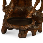 An unusual ‘Black Forest’ walnut eagle and chamois hall stand base