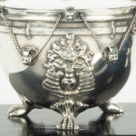 A Royal presentation silver inkstand by Carrington & Co detail