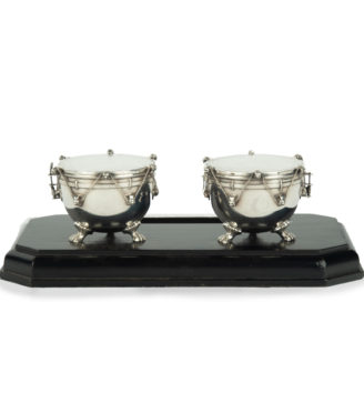 A Royal presentation silver inkstand by Carrington & Co main image