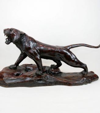 Bronze tiger 3/4 life size