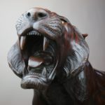 Bronze tiger 3/4 life size roar