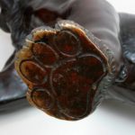 Bronze tiger 3/4 life size face paw