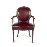 A set of ten Victorian mahogany dining chairs