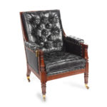 A Regency mahogany library chair