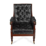 Regency mahogany library chair