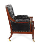 Regency mahogany library chairs side profile