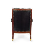 Regency mahogany library chair back