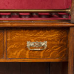 Late Victorian oak gun cabinet details