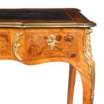 Victorian kingwood marquetry writing table side