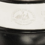 The UBS America’s Cup Jubilee Race solid silver Trophy by Theo Fennell, 2001 - details of logo