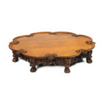 A large Anglo Indian padouk wood Lazy Susan