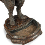 A ‘Black Forest’ walnut plaque of the “Lion of Lucerne” base details