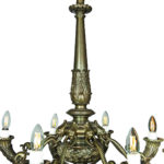 A French bronze chandelier