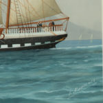 A Luca Papaluca gouache painting of Royal Yacht Squadron yacht ‘MY Fantôme II, RYS