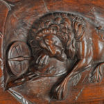 A ‘Black Forest’ walnut plaque of the “Lion of Lucerne”