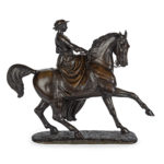 A bronze equestrian portrait of Queen Victoria by Thornycroft