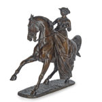 Bronze equestrian portrait of Queen Victoria by Thornycroft