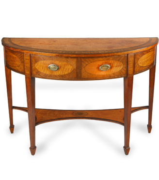 An unusual George III satinwood side table,