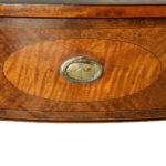 An unusual George III satinwood side table handle