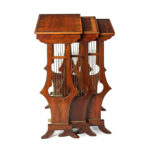 A fine and unusual nest of three Regency table side