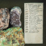 boxed collection of 30 Cornish minerals detail