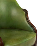 Pair of George III Hepplewhite period mahogany tub chair details