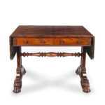 Regency sofa table, attributed to Trotter details closed