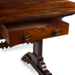 Regency sofa table, attributed to Trotter details open drawer