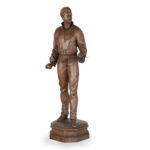 An attractive walnut model of fencer,