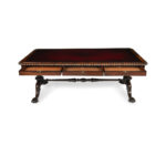 A Regency rosewood six drawer library table by Gillows open