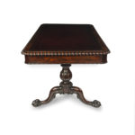 Regency rosewood six drawer library table by Gillow side