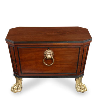 A Regency mahogany wine cooler