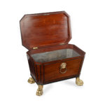 A Regency mahogany wine cooler open