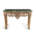 Victorian marble and giltwood console tables in the manner of William Kent and Benjamin Goodison