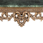 Victorian marble and giltwood console tables in the manner of William Kent and Benjamin Goodison detail