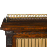 George IV Period Rosewood Chiffonier or Side Cabinet with Carved Detailing and Ormolu Gallery detail corner